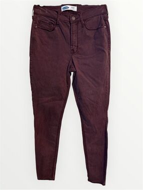 🌺Old Navy Rockstar Burgundy Super Skinny High Rise Jeans
